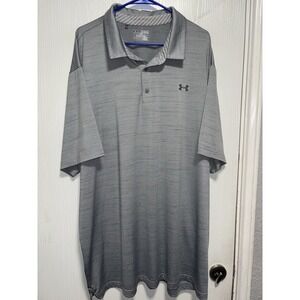 Under Armour Golf Polo Shirt Mens 4XL Gray‎ Heat Gear Losses